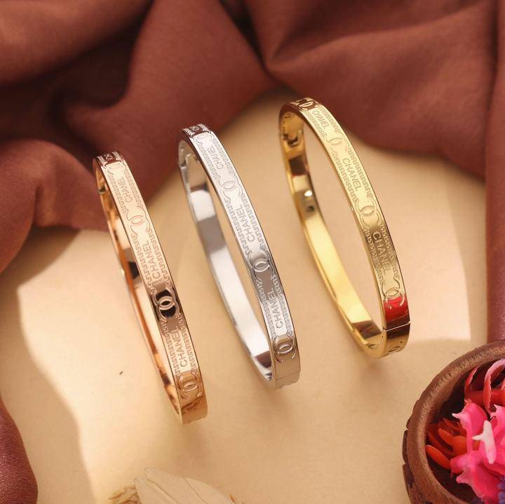 3pcs set stainless steel women bracelet 397 Hyderabad artificial jewellery shops